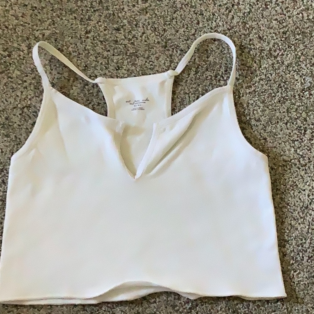 Out from Under for Urban Outfitters White ribbed crop tank top M/L